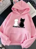 Streetwear Hoodie Sweatshirt Autumn Spring Long Sleeve Cat Print Sweatshirts Casual Pullover Sudadera Mujer 230915
