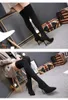 Mode Frau Stretch Stoff Socke Stiefel Overknee Oberschenkel High Heel Spitze Zehen Weibliche Booties 230922