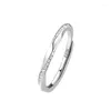 Bagues de cluster 925 Sterling Silver Zircon Bague géométrique pour femmes fille lisse simple Mobius Strip Design Bijoux Party Cadeau Drop