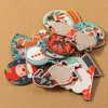 Charms 10pcs Wood Christmas Santa Claus Snowman Wisids urok biżuterii Making kolczyki Naszyjnik