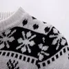 Suéteres femininos Mulheres Camisola de Natal Manga Longa Topso-Pescoço Tricô Inverno Outono Roupas Estilo Americano Europeu