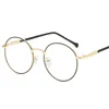 Nieuwe Vrouw Bril Optische Frames Metalen Ronde Brilmontuur Clear lens Eyeware Black Sier Gold Eye Glass FML338O