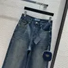 Jeans firmati 2023 nuovi pantaloni dritti con pannelli moda autunno inverno marca stesso stile abbigliamento femminile di lusso M19L