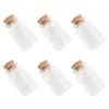 Storage Bottles 6pcs Cork Stoppers Glass Vials Jars Clear Small Wishing Kitchen Container Bottle For DIY Crafts