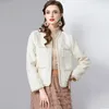 Mélanges de laine pour femmes Bonnie thea automne haute qualité français Tweed veste manteau femmes petit parfum élégant court vêtements d'extérieur 230928