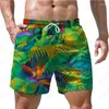 Men's Shorts 2023 Summer Beach Hawaiian Leisure Sports 3D Printed Quick Breathable Extra Large Coconut Tree Pattern