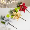 Dekorativa blommor Simulering Jul Pine Needles Artificial Flower Fake Plant Xmas Tree Hanging Pendant Decorations 2023 Flores