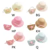 Hats Toddler Kids Girls Summer Woven Straw Hat Bowknot Beach Bucket Cap With Handbag Dropship