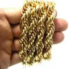 18K Gold chain necklace Metal 10mm thick 90cm long chain necklace244K