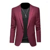 Ternos masculinos casual fino bonito festa conforto cor sólida de alta qualidade moda terno de negócios jaqueta única peça oeste superior M-6XL