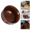 Tigelas de mesa decorativas frutas tigela salada de madeira misturando nacionalidade estilo tibete natural
