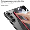 Luxury Transparent Vogue Phone Case för Samsung Galaxy Z Folding Fold5 5G Hållbart robust fullt skyddande mjukt stötfångare membran klar vikskal med S pen slothållare