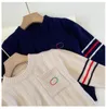 Baby Boys Designer Knitwear Topps Kids Classic Sweaters Autumn Winter Sweatshirts Childrens tröja jumperkläder unisex kläder