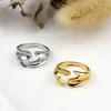 Clusterringe 14K Gold Sterling Silber 925 für Frauen Fischschwanz Offene verstellbare Eheringe Figner Feiner Schmuck Schicke Mädchengeschenke