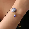 2021 Türk şanslı mavi kristal kötü göz bilekleri kadınlar için el yapımı altın zincirleri şanslı mücevher bilezik kadın mücevherleri323w