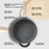 Panelas Mai Fan Stone Free Cooking Oil Frigideira Atacado Fogão de Indução Gás Geral Antiaderente Wok Panelas