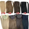 Lace S Tail Human Hair Remy Straight European Frisyrer 60G 100 Natural Clip in Hairpiece 230928