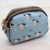 2023 New Fashion Cow PU Leather Cartoon Anime Multi-card Slot Short Women Coin Purse Mini Wallet For Outdoor Women Girl Gift