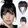 Lace S Human Hairpiecess Toppery dla kobiet Franja Wispy Fake Clip in Bangs Flequillo Postizo Black Brown Air Bang Fringe Blunt 230928