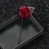 Broches Tissu fait à la main Rose fleur feuille Broche hommes épinglettes de mariage/femmes broches/broche/arrivée coréenne bijoux de Haute qualité