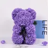 Decorative Flowers 20cm Immortal Rose Bear Simulation Flower PE Foam Valentine's Day Gift Originality Happy Girl Birthday Party Wedding