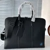 Luxury Men's Portispose, Business Portfölj, handväska, datorväska, läder avancerad atmosfärisk högklassig avslappnad väska, messengerväska, utomhusrese på väskan