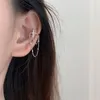 Ryggar örhängen 1st mode Micro Pave Zircon Long Chain Star Cross Clip Earring for Women Girls Ear Cuff Smycken Brincos EH913