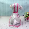 Dog Apparel Waterproof Small Pet Raincoats Jacket Hooded Rain Coat Clothing Transparent Dogs Rainwear