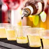 Одноразовые стаканчики соломинки 100 шт. 10 унций золотые пластиковые блестящие прозрачные стаканы для свадебной вечеринки