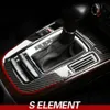 Pour Audi A4 A5 Q5 accessoires intérieurs en Fiber de carbone panneau de changement de vitesse de commande centrale de voiture élément S autocollant décoratif garniture Cover260G