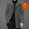 Mélanges de laine pour hommes 2023 décontracté mince tendance de la mode version coréenne de la mi-longueur plus coton épaissi gentleman style anglais tweed manteau 230928