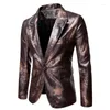 Herenpakken Hoge Kwaliteit Mannen Banket Trouwpak Party Bar Nachtclub Blazer Tops Heldere Paisley Mode