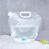 ウォーターボトル5L/10L屋外折りたたみバッグリークプルーフ大容量プラスチック製の折りたたみ型車飲酒運送キャンプタンク