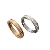 Rings for women Luxury Designer Ring wedding ringss Diamond encrusted monogram design couple wedding Valentine's Day gift exq273b