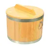 Dinnerware Sets Sushi Barrel Container Rice Cooked Beancurd Jelly Bucket Serving Bamboo Steamer Lidded Mixing Tub Wood Wooden