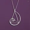 Colliers pendentif spirale dorée avec collier Triangle rapport Fibonacci livraison gratuite 12 pièces/lot