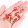 Charms 10Pcs Multistyle Enamel Fruits Charm For DIY Jewelry Making Necklace Earrings Lemon Strawberry Orange Peach Pendants Accessories