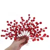 Fleurs décoratives baies de noël rouges étamine artificielle couronne de baies de houx décoration pour la maison cadeaux de noël décor