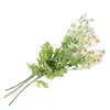 Decorative Flowers 3Pcs Simulated Flower Bouquet Decor Chamomile Adornment