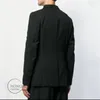 Erkekler Takım İlkbahar ve Sonbahar Orijinal Tasarım Gevşek orta uzunlukta takım elbise özel boyutu düz renk uzun kollu gündelik kıyafetler