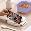 Dinnerware Sets Bento Box Adult Lunch 2 Layers Multi-compartment Snack Salad Portable Containers