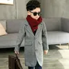 Mantel Frühling Mode Teenager Junge Drehen Kragen Einreiher Casual Herbst Jacke Für 516T Kinder Oberbekleidung Grau Hohe Qualität 230928