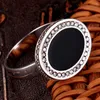 클러스터 반지 Bocai Real Solid S925 Silver Jewelry Black Crystal Rubber Man Ring Fashionable Simple Male