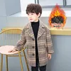 Casaco menino tweed estilo estrangeiro lã inverno outono e pequeno terno roupas infantis bebê 230928