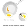 Pans Ceramic Nonstick Frying Pan Set Skillet Saucepan Stainless Steel Handle Oven Safe 20 Cm 26 30cm 3 Pcs