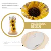 Fiori decorativi Girasole Lampada a LED Luce notturna Cupola Decorazione in vetro Decorazione Mini essiccata