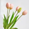 Decorative Flowers 40CM Soft-Touch Artificial Tulip Bouquet With Stems For Home Wedding Decoration