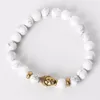 Braccialetti con ciondoli Perline in pietra naturale Bracciale con testa di Buddha in oro Occhio di tigre Braccialetti con perline per yoga per uomo Donna Amico Gift2634