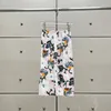Skirts Y2k Summer Haute Sense Print High Waist Viscose Midi Dresses2023korean Fashion Versatile Straight Slim Thin For Women