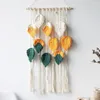 Arazzi Parete Macrame Arazzo Foglia Bohemian Home Decor Nappe tessute Appeso Decorazione nordica Soggiorno Decori Estetica